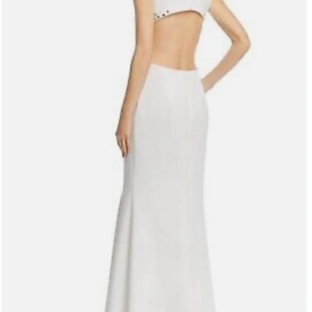 Bridal dress Avery  G Sleeveless Jewel Neck cutout maxi Dress size 6 NWT - Picture 10 of 10